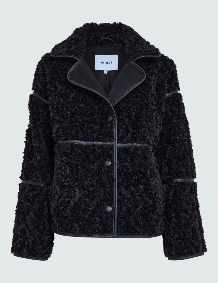 Minus MSMonica Faux Fur Jakke Jakker Sort