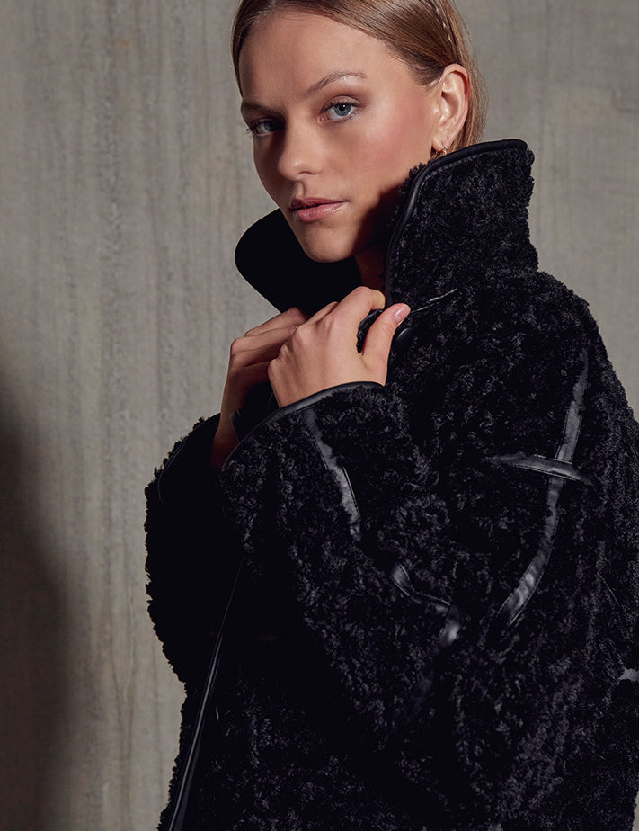 Minus MSMonica Faux Fur Jakke Jakker Sort