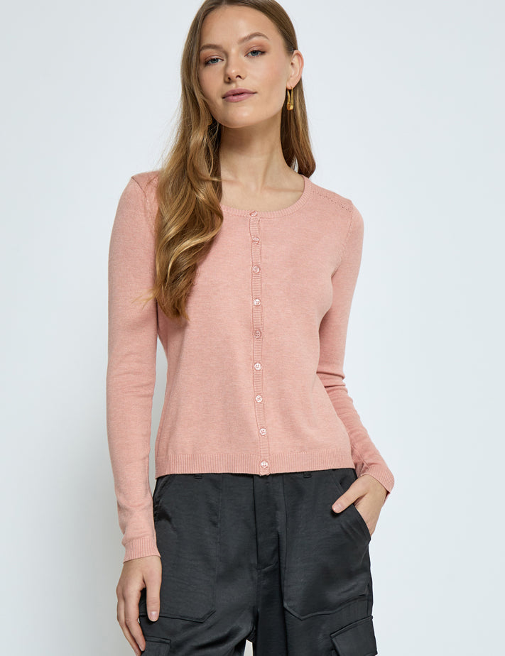 Minus MSNew Laura Cardigan Cardigans 251M Powder Rose Melange