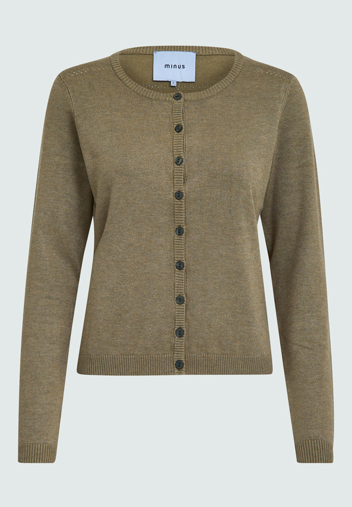 Minus MSNew Laura Cardigan Cardigans 3819M Gothic Olive Melange