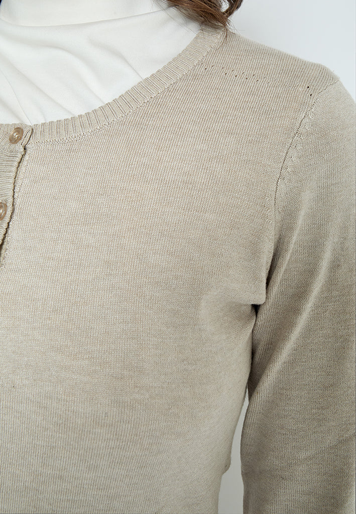 Minus MSNew Laura Cardigan Cardigans 9015M Sand Gray Melange