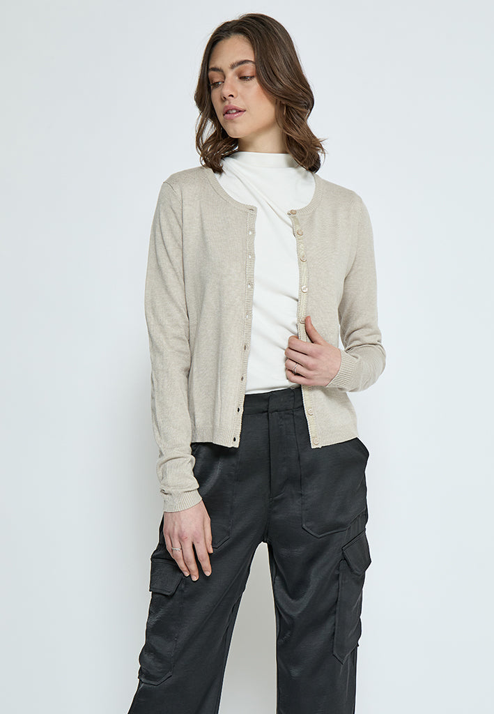 Minus MSNew Laura Cardigan Cardigans 9015M Sand Gray Melange