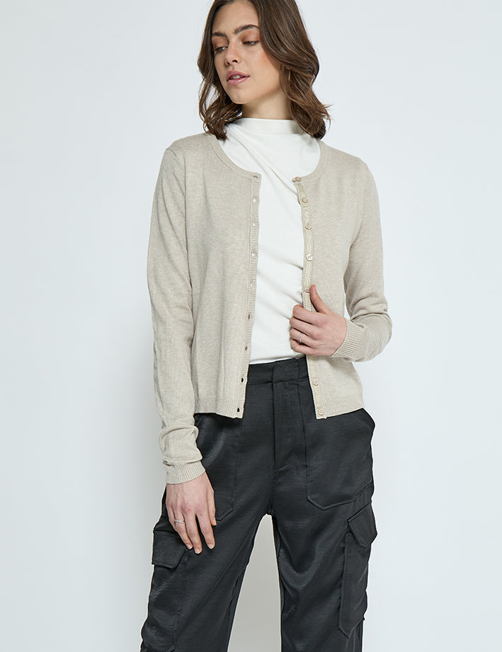 Minus MSNew Laura Cardigan Cardigans 9015M Sand Gray Melange