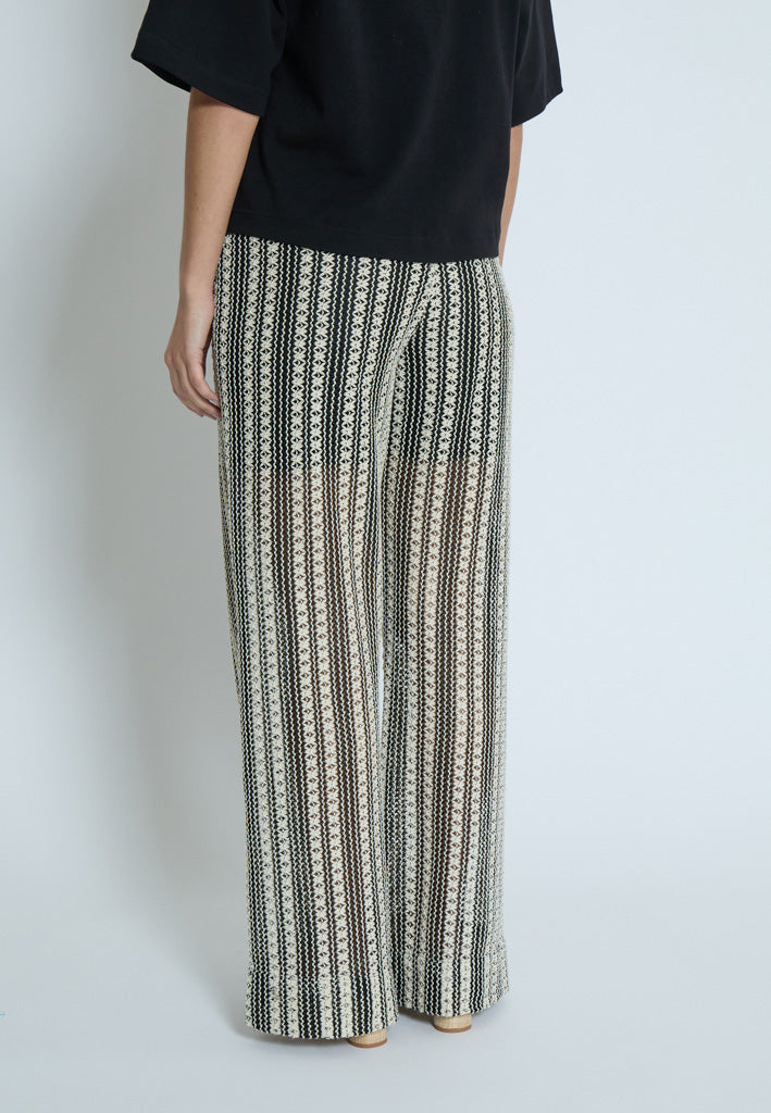 Minus MSNila Pant Bukser 100S Black Striped