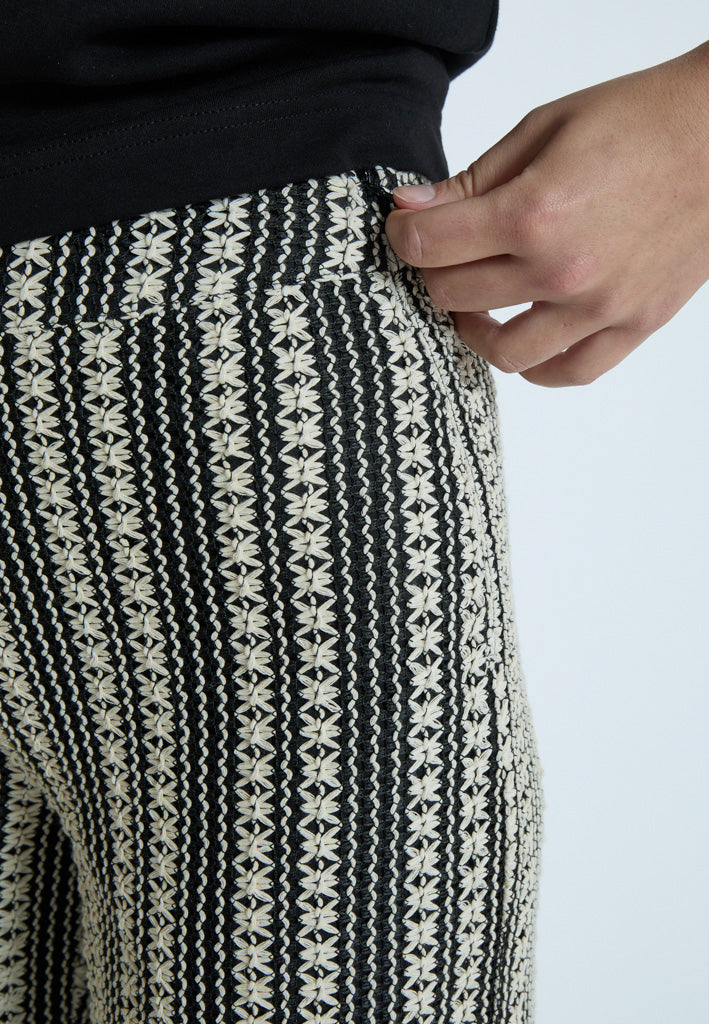 Minus MSNila Pant Bukser 100S Black Striped