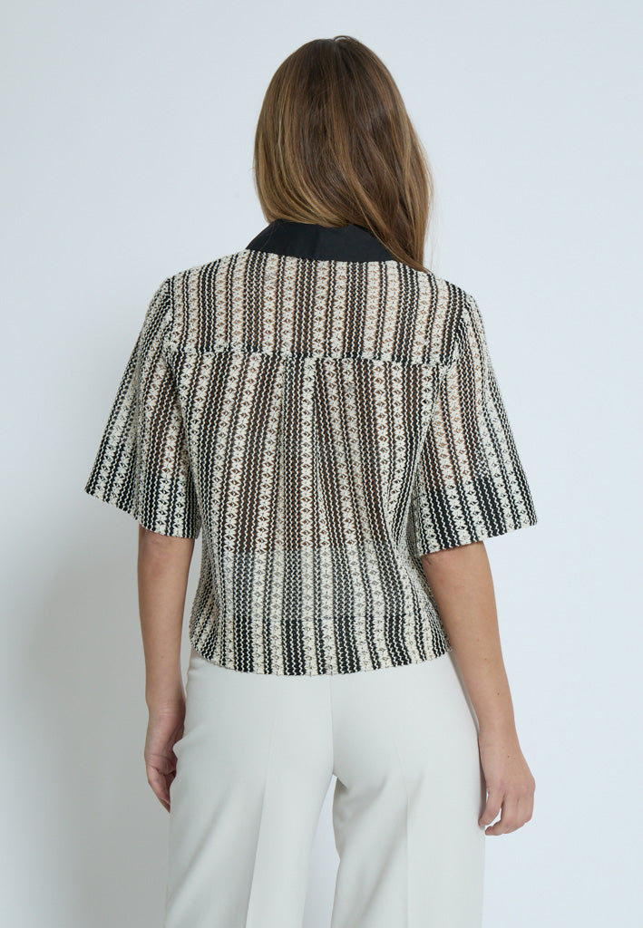 Minus MSNila Shirt Skjorter 100S Black Striped