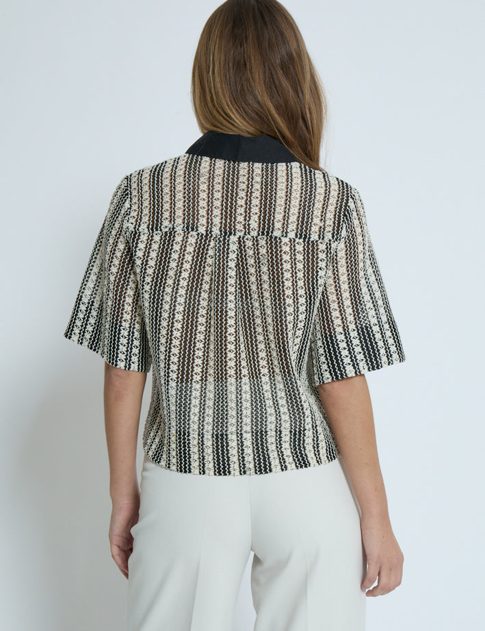 Minus MSNila Shirt Skjorter 100S Black Striped