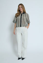 Minus MSNila Shirt Skjorter 100S Black Striped