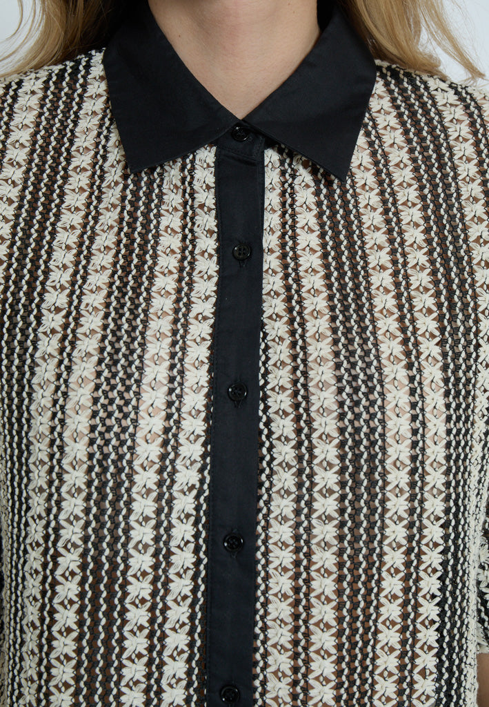 Minus MSNila Shirt Skjorter 100S Black Striped