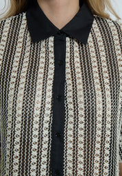 Minus MSNila Shirt Skjorter 100S Black Striped