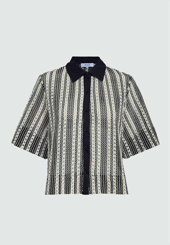 Minus MSNila Shirt Skjorter 100S Black Striped