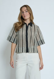 Minus MSNila Shirt Skjorter 100S Black Striped