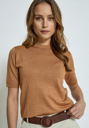 Minus MSPamela Strik T-Shirt T-Shirt 721M Almond Melange