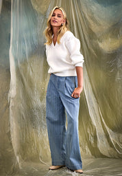 Minus MSPria High Waist Pant Bukser Lyseblå