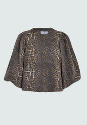 Minus MSRana Short Jacket Jakker 9011P Brown Leo Print