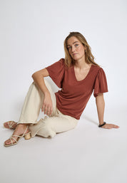 Minus MSRianne T-Shirt T-Shirt 4800 Smoked Paprika