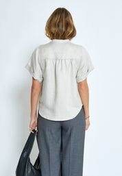 Minus MSSabbi Linen Blouse Bluser 353M Nomad Sand Melange