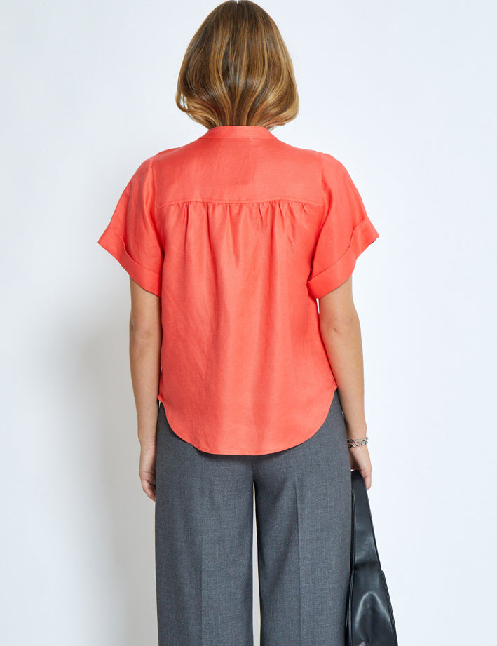 Minus MSSabbi Linen Blouse Bluser 641 Dubarry