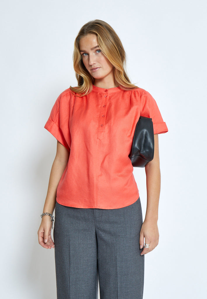 Minus MSSabbi Linen Blouse Bluser 641 Dubarry