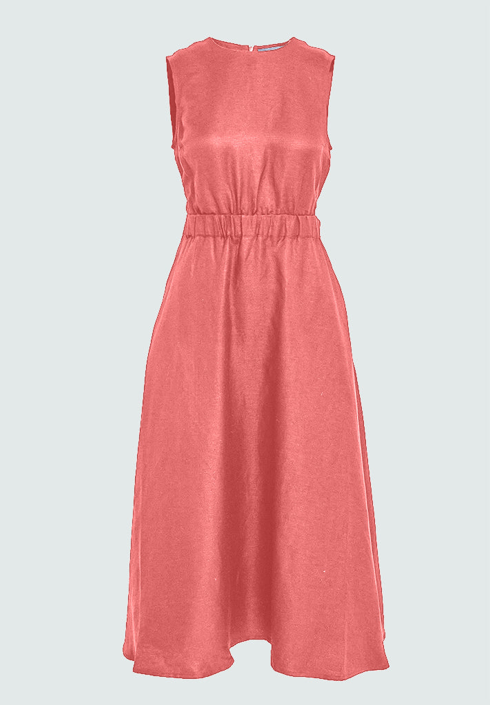 Minus MSSabbi Midi Linen Dress Kjoler 641 Dubarry