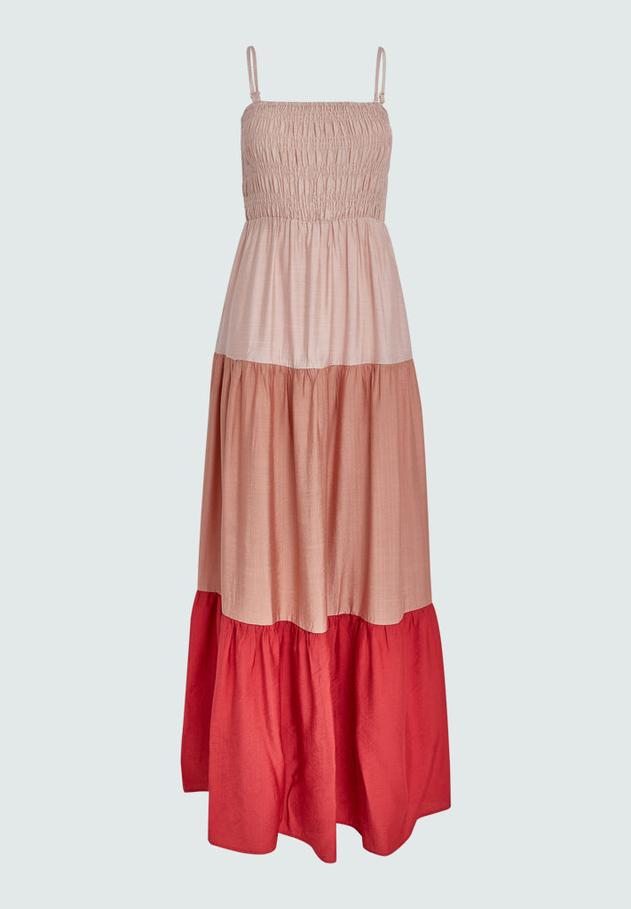 Minus MSSeria Maxi Dress Kjoler 0928 Canyon Sunset Peach