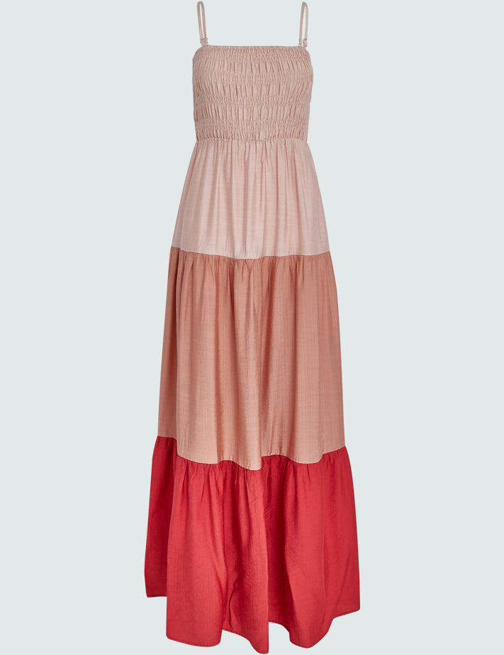 Minus MSSeria Maxi Dress Kjoler 0928 Canyon Sunset Peach