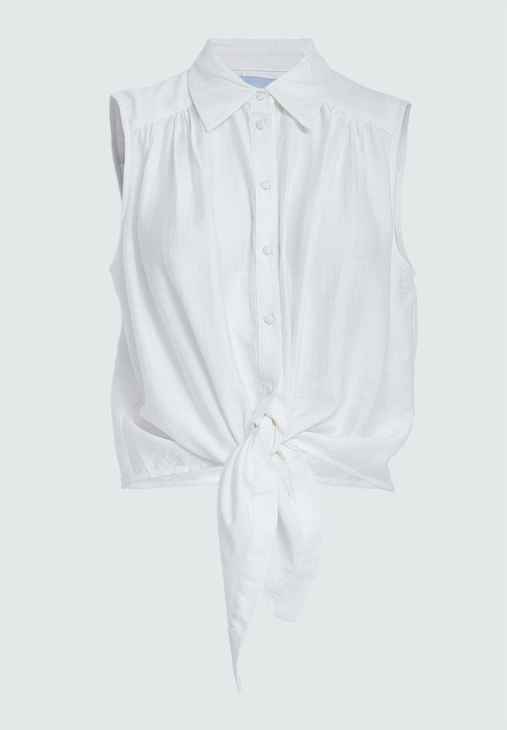 Minus MSSeria Sleveless Shirt Skjorter 235 Cloud Dancer