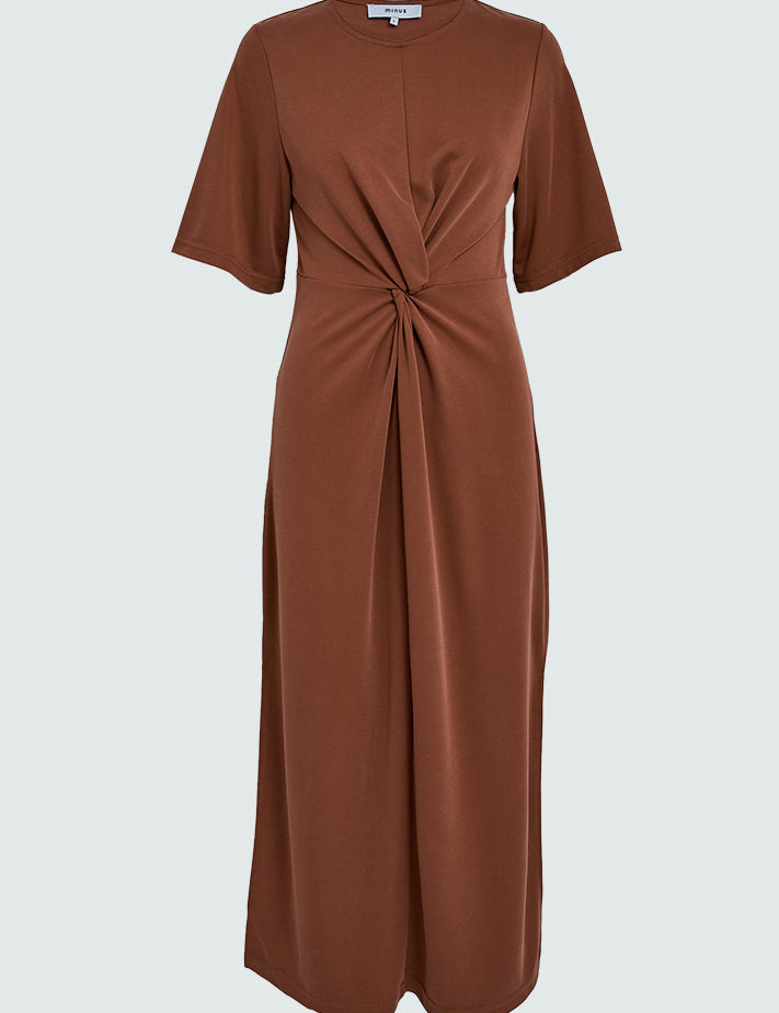Minus MSSevera Midi Modal Dress Kjoler 4800 Smoked Paprika