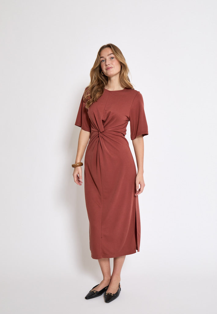 Minus MSSevera Midi Modal Dress Kjoler 4800 Smoked Paprika