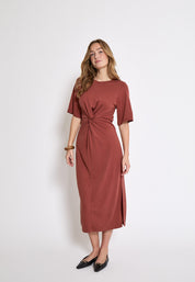 Minus MSSevera Midi Modal Dress Kjoler 4800 Smoked Paprika