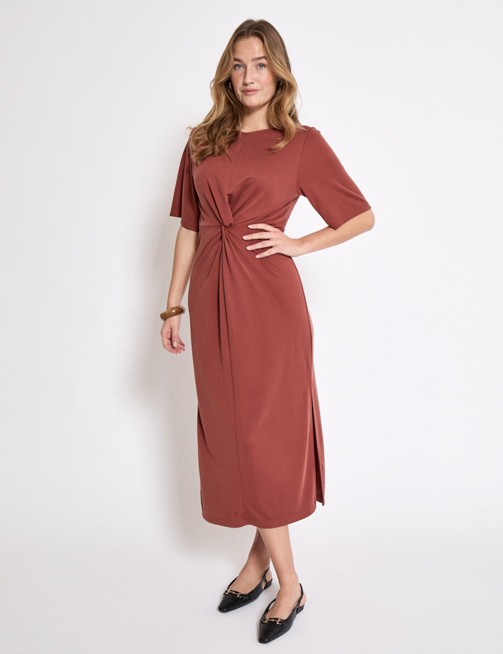 Minus MSSevera Midi Modal Dress Kjoler 4800 Smoked Paprika