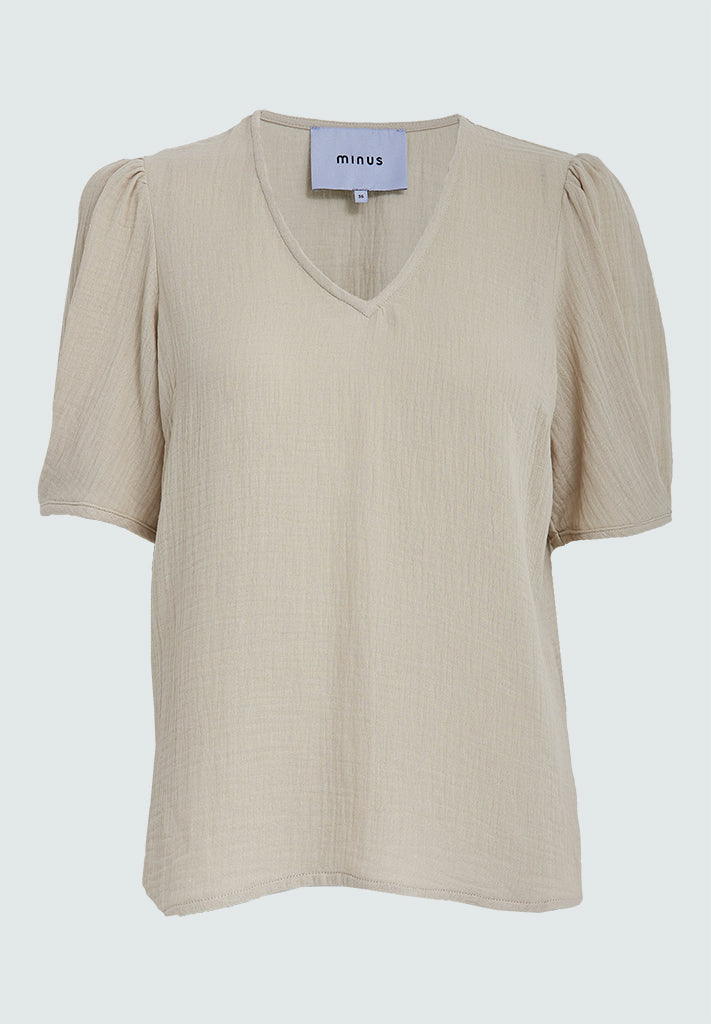 Minus MSStina Blouse Bluser 9015 Sand Gray
