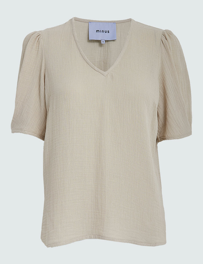 Minus MSStina Blouse Bluser 9015 Sand Gray
