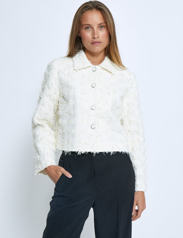 Minus MSTarina Short Jacket Jakker 235 Cloud Dancer