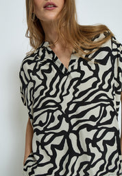 Minus MSTiana Bluse Bluser 235P Cloud Dancer Print