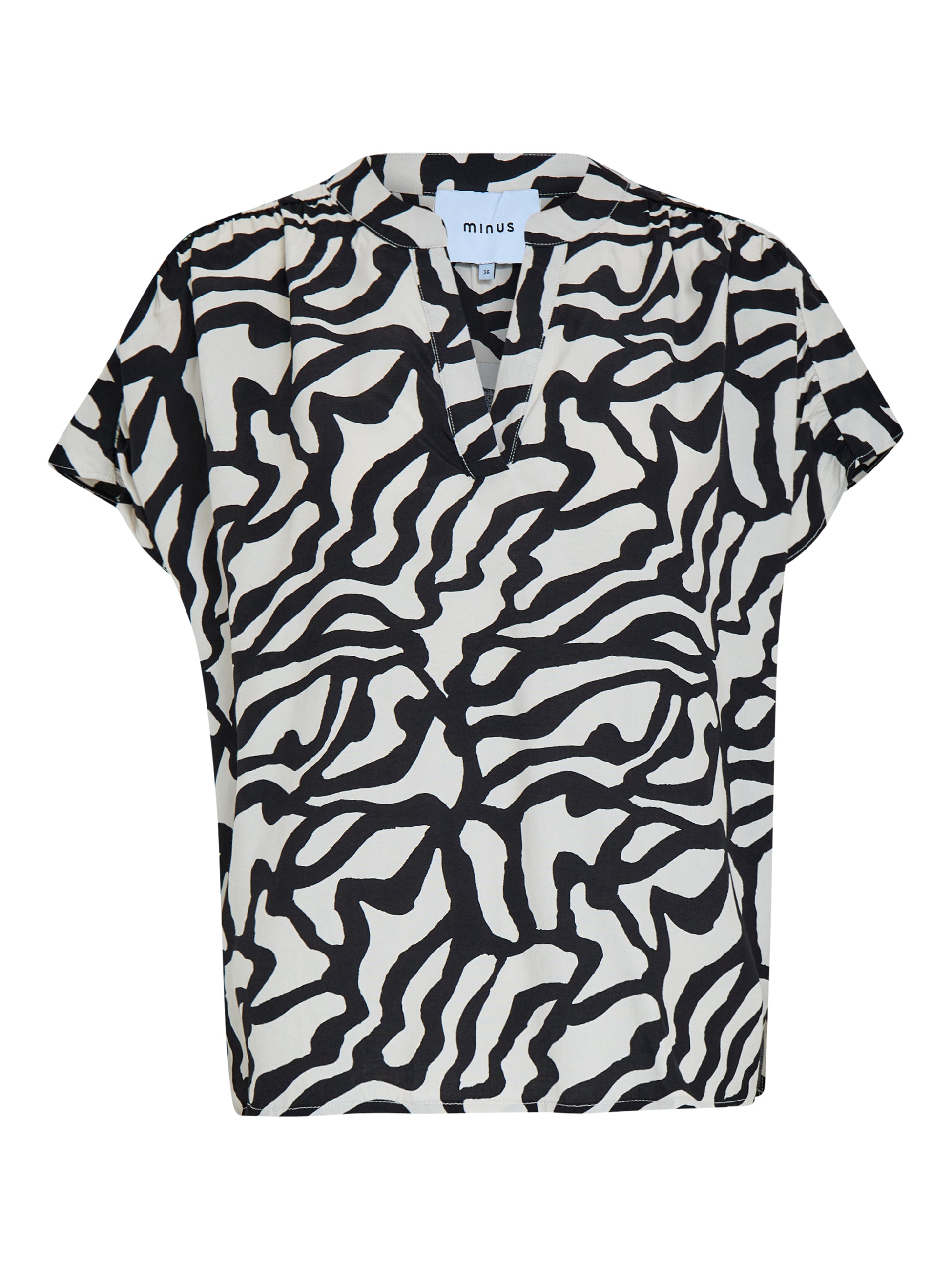 Minus MSTiana Bluse Bluser 235P Cloud Dancer Print