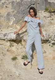 Minus MSValika Top Toppe 9416C Lemon Sorbet Checked