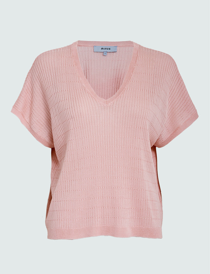 Minus MSVivi Batsleeve Knit T-Shirt T-Shirt 6029 Orchid Pink