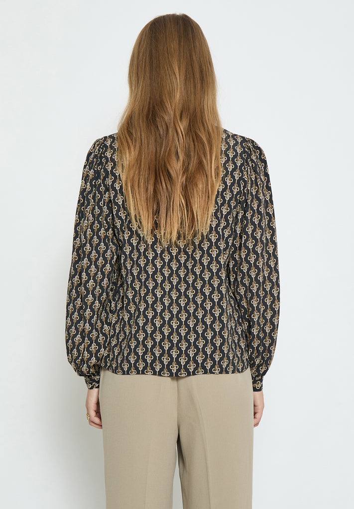 Minus Marcelina Skjorte Skjorter 4043P Nomad Sand Print