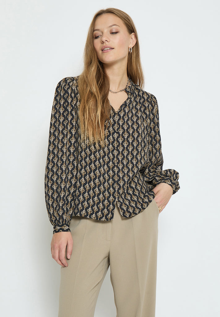 Minus Marcelina Skjorte Skjorter 4043P Nomad Sand Print