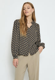 Minus Marcelina Skjorte Skjorter 4043P Nomad Sand Print