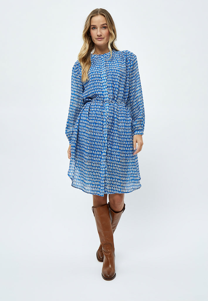 Peppercorn Marika Harmonia Skjortekjole Kjoler 2993P Marina Blue Print