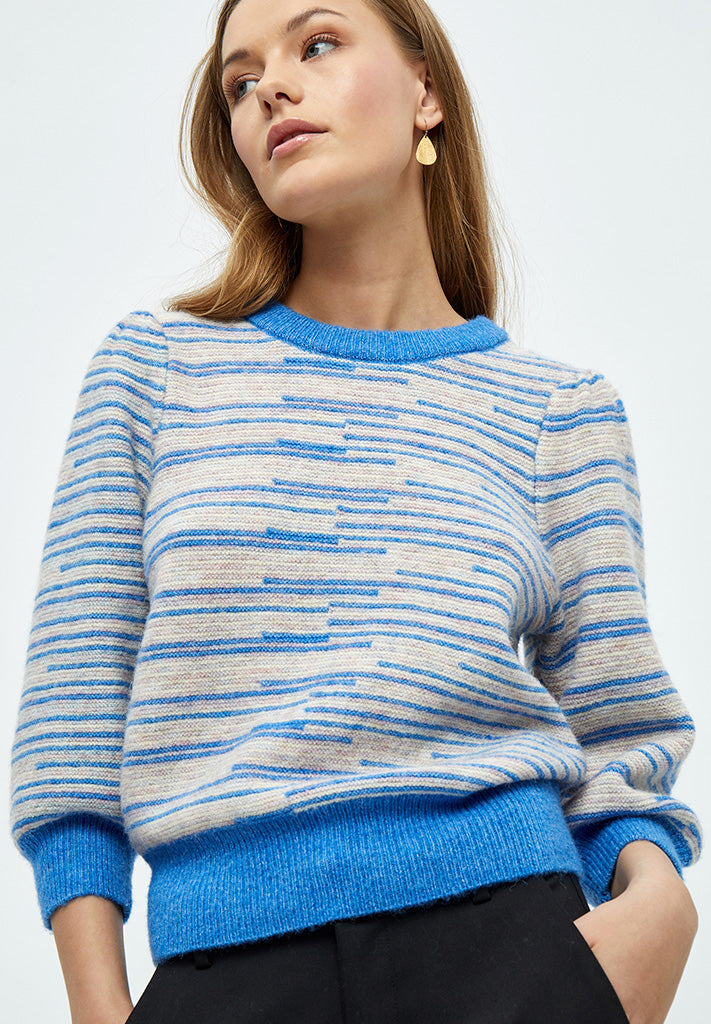 Minus Marilou Pullover Pullover 1245S Dresden Blue Stripe