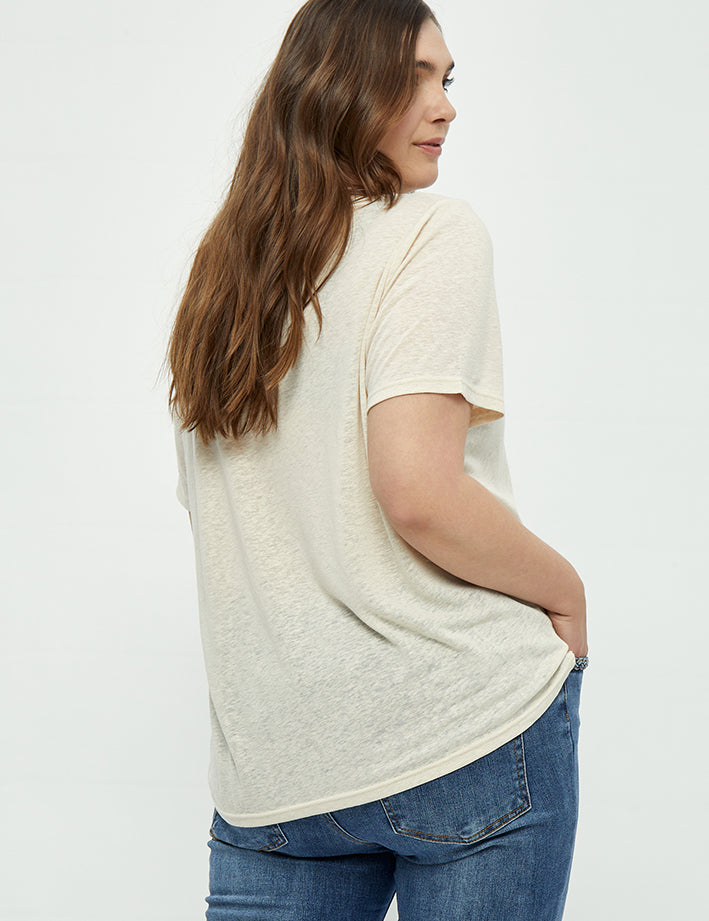 Peppercorn Marina T-Shirt Curve T-Shirt 0265 Sandshell