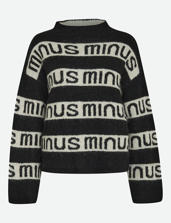 Minus Marna Logo Knit Pullover Pullover Sort
