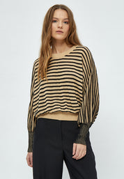 Peppercorn Mathilda Ballonærme Pullover Pullover 9000S Black Stripe