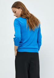 Minus MSMersin Strik Pullover Pullover 1245 Dresden Blue