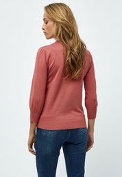 Minus MSMersin Strik Pullover Pullover 4201M Dusty Cedar Red Melange