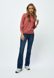 Minus MSMersin Strik Pullover Pullover 4201M Dusty Cedar Red Melange
