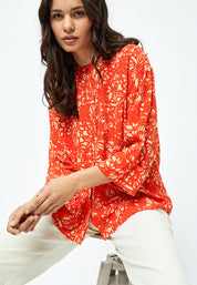Peppercorn Millie Skjorte Skjorter 6722P Intense Orange Print